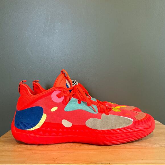 Adidas Harden Vol 5 Futurenatural Solar Red Multicolor Basketball Shoes 17 - Picture 2 of 9